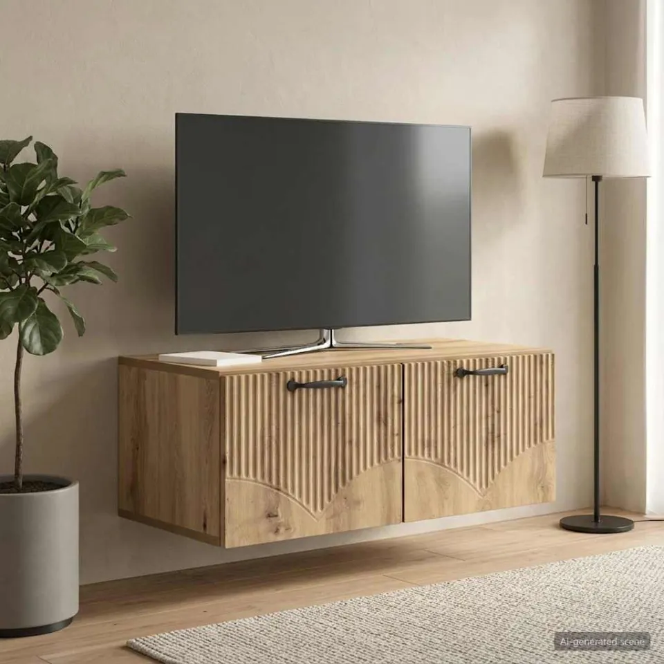 vidaXL Wandbeugel TV-kast 78,5 x 41 x 30 cm Artisanaal eiken, foto 4