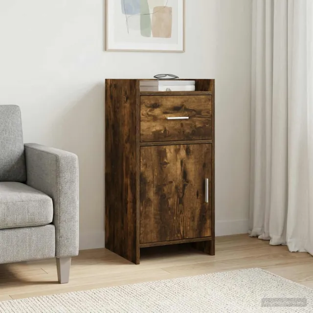 vidaXL Dressoir Gerookt eiken 40 x 36 x 80 cm Bewerkt hout Bruin