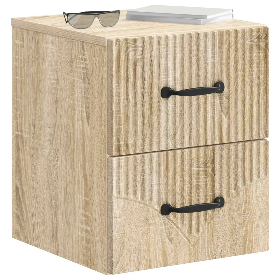 vidaXL Wandbeugel Bedkast 2 st Sonoma Eiken 34,5 x 33 x 40 cm, foto 2