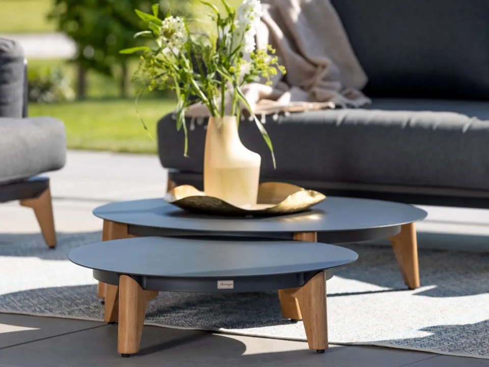 Bellagio tuinmeubelen Bellagio Esenta lounge tuintafel ø86 (h:21cm)/ø 68 (h:19cm) grijs, foto 4