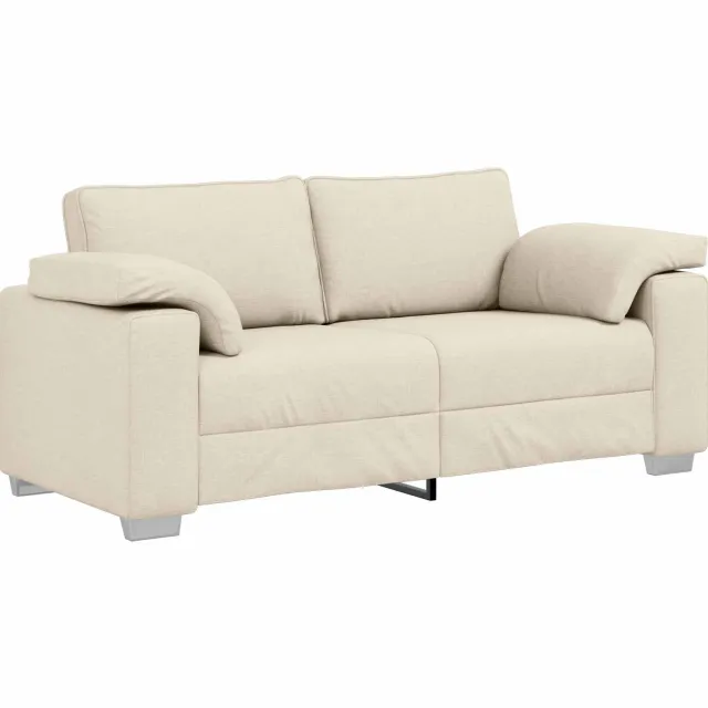 vidaXL 2-Zits Sofa Beige 180 cm Linnen-mix stof