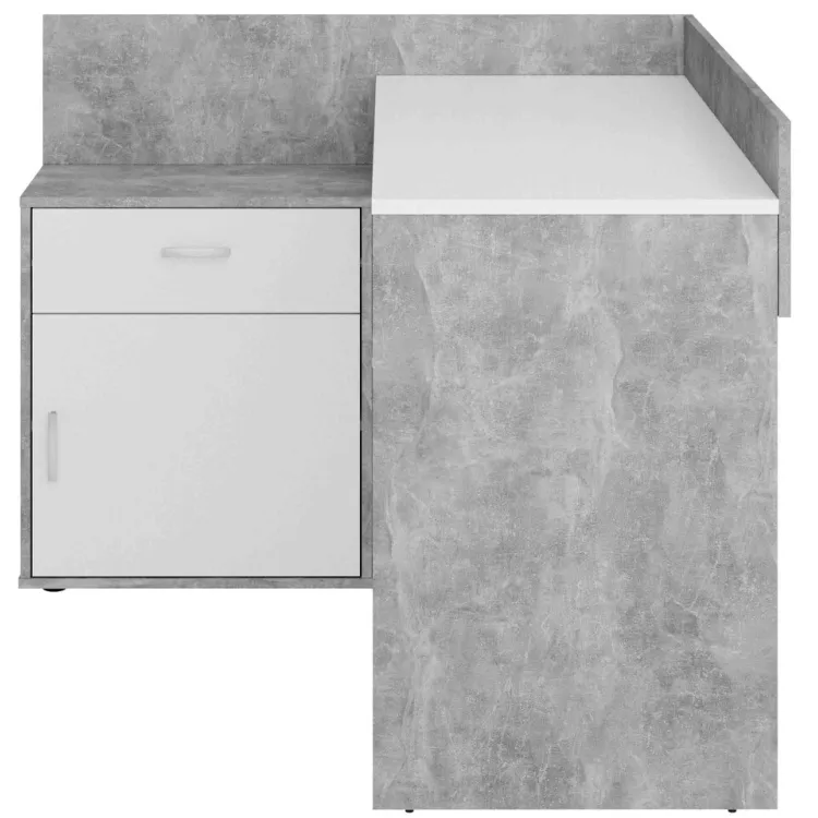 Bureau Samuel Beton grijs | wit, foto 2