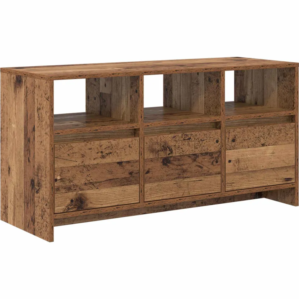 vidaXL Tv-meubel 102 x 37,5 x 52,5 cm Oud hout Bewerkt hout bruin, foto 3