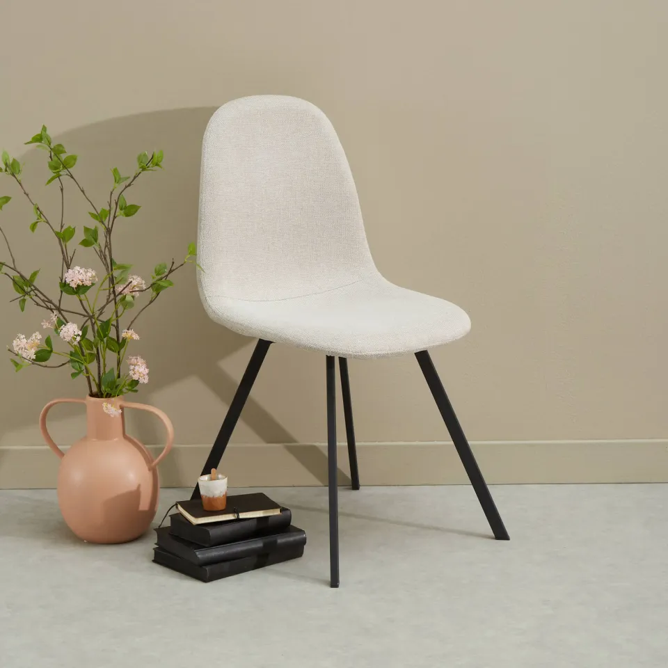 NOUS Living eetkamerstoel Evan beige, foto 4