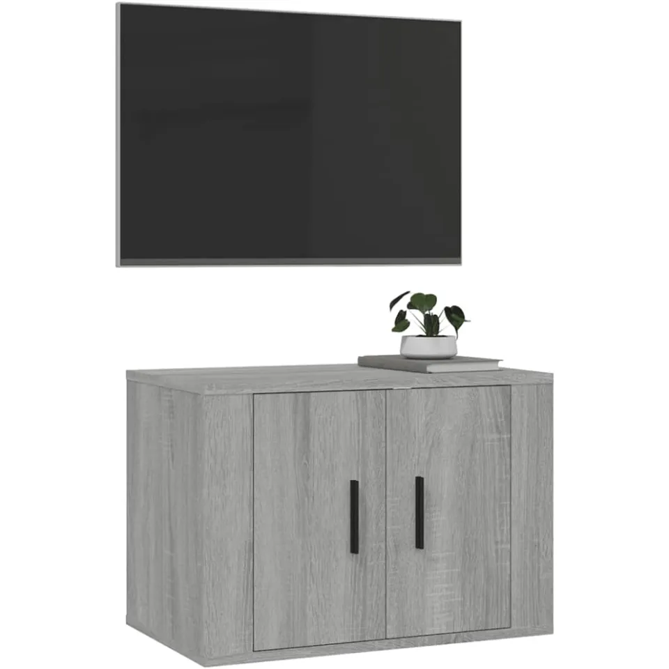 vidaXL Tv-wandmeubel 57x34,5x40 cm grijs sonoma eikenkleurig