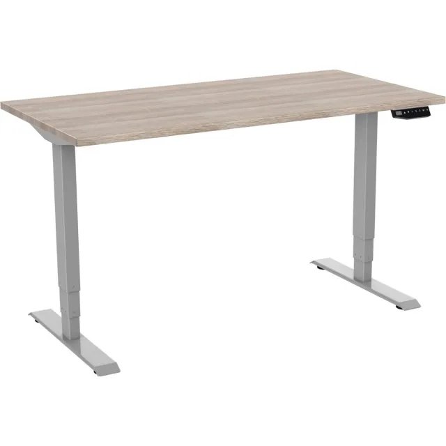 Game Hero Marvel Bureau Elektrisch Verstelbaar 2 Motorig - Grijs Frame - Robson Eiken Blad - 160 x 80 cm
