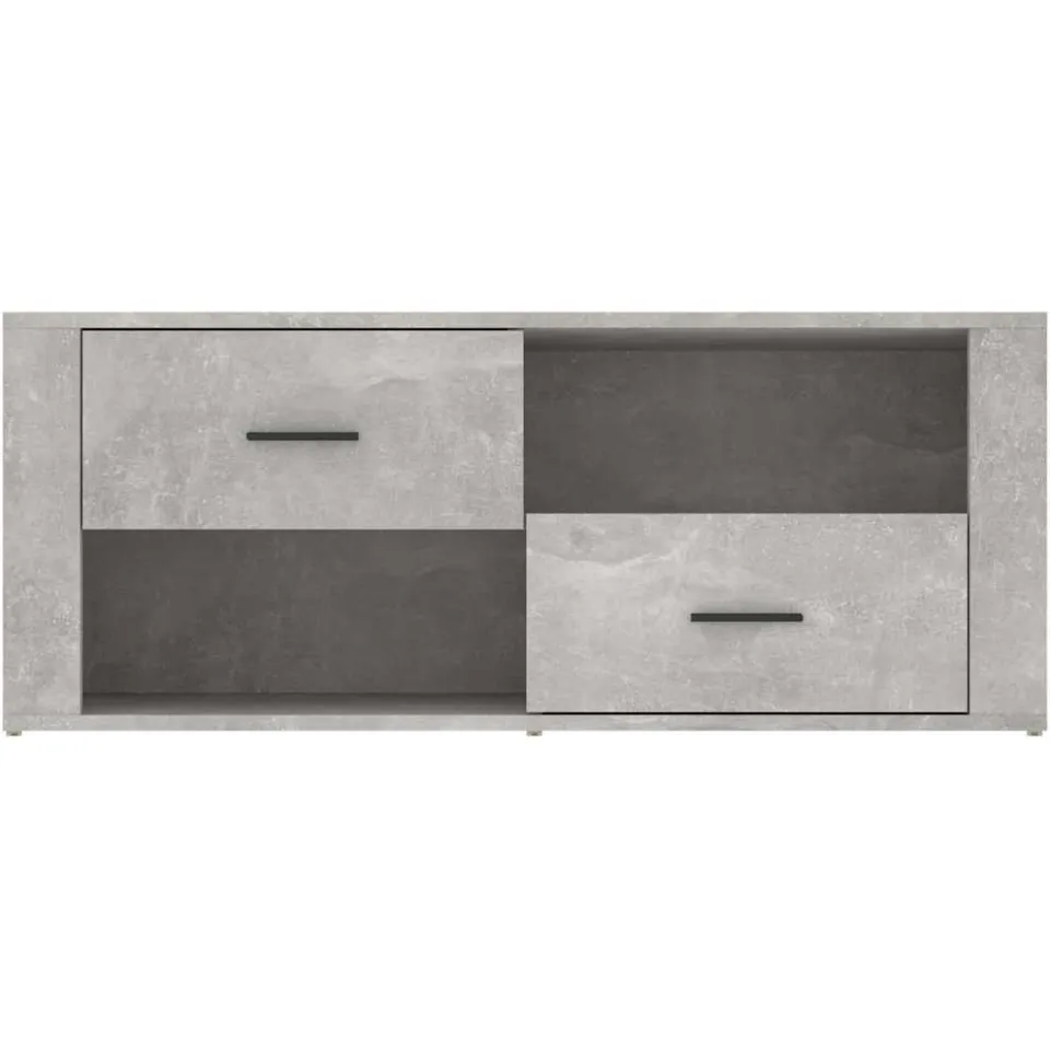 vidaXL Tv-meubel 100x35x40 cm bewerkt hout betongrijs grijs, foto 3