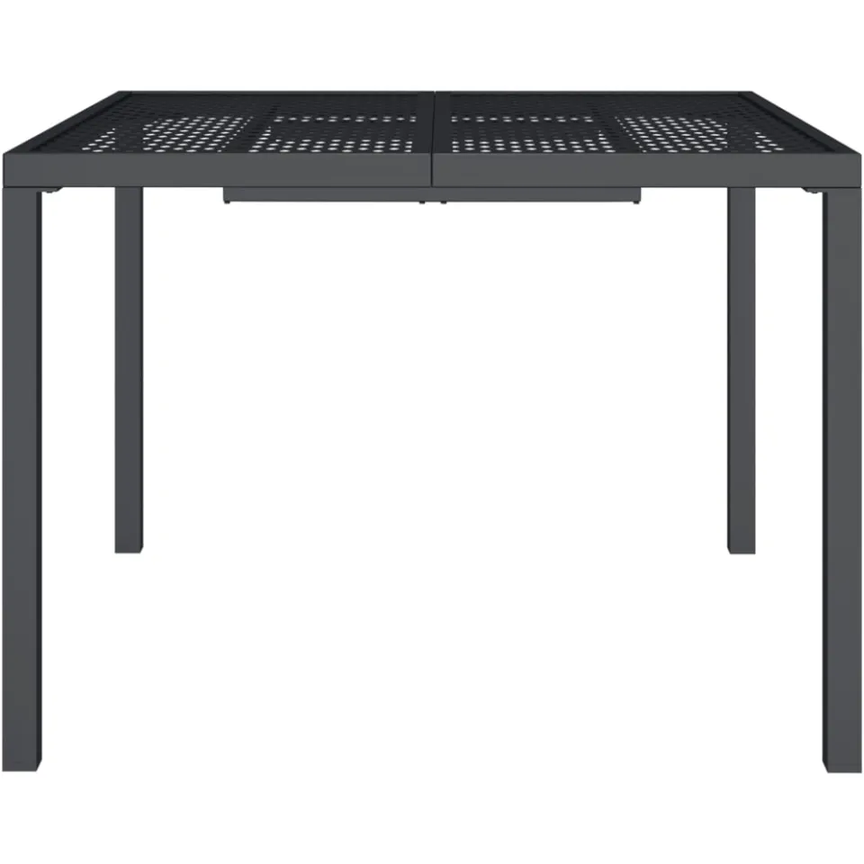 vidaXL Tuintafel 100x100x72 cm staal antracietkleurig Anthraciet