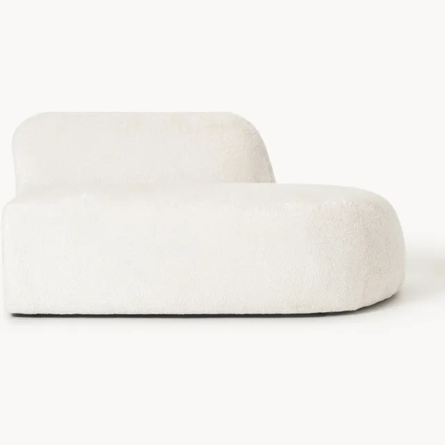 Westwing Collection Teddy bouclé chaise-module Wolke Wit