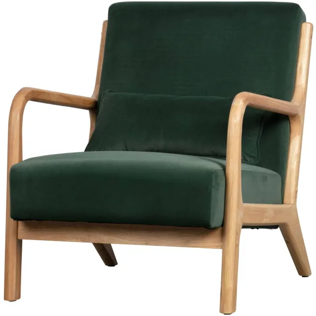 WOOOD Mark Fauteuil - Chenille - Zand - 75x67x82 green