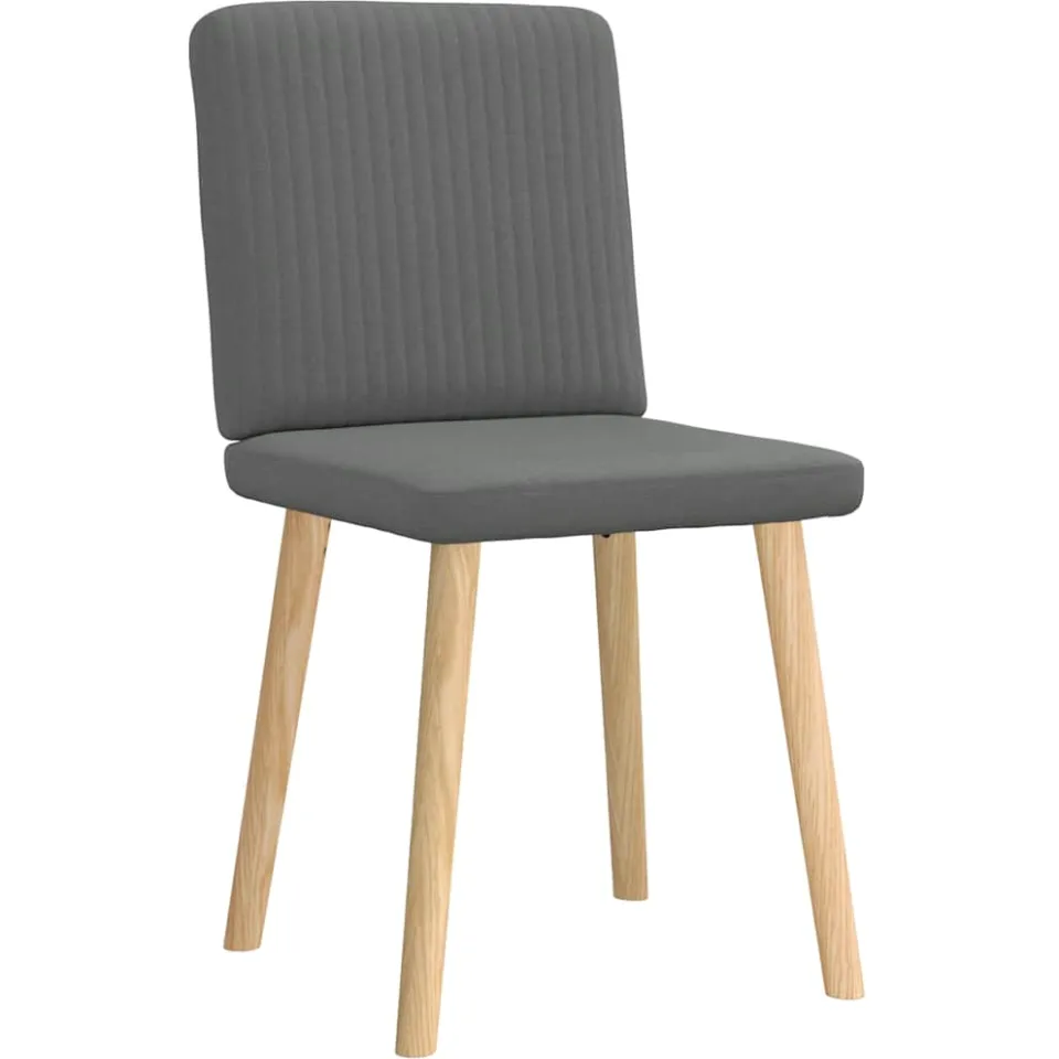 vidaXL Eetkamerstoelen 2 st stof donkergrijs grijs, foto 3