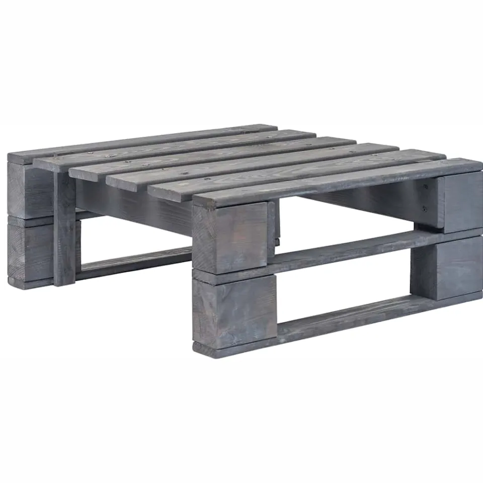 vidaXL 6-delige Loungeset pallet met kussens grijs geïmpregneerd hout, foto 3