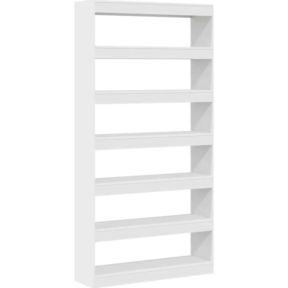 vidaXL Boekenkast 6-laags 100 x 30 x 198 cm Bewerkt hout Wit, foto 3
