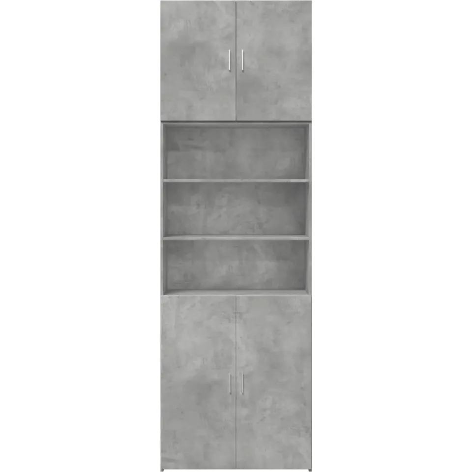 vidaXL Hoge kast 80x42,5x249 cm bewerkt hout betongrijs grijs, foto 4