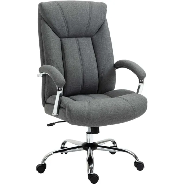 Clruro Bureaustoel - 65x78x110-118 cm - Ergonomisch - Wipfunctie - Polyester - Grijs Clruro