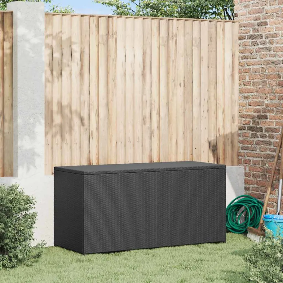 vidaXL Tuinbox 120x50x60 cm poly rattan zwart, foto 3