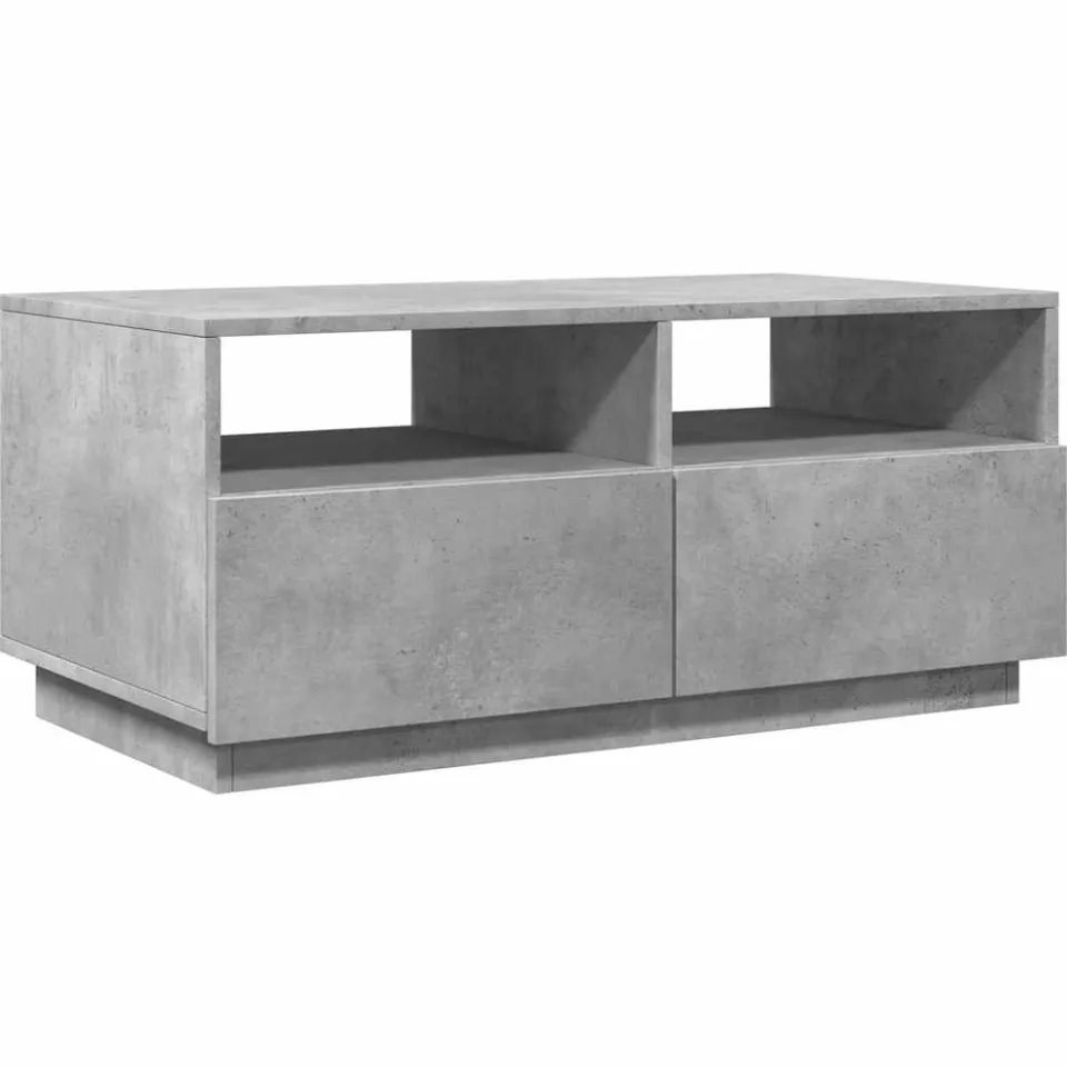 vidaXL Salontafel met LED-verlichting 90x49x40 cm betongrijs