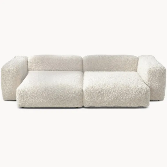 vetsak Modulaire teddy bank Vetsak (3-zits) Wit