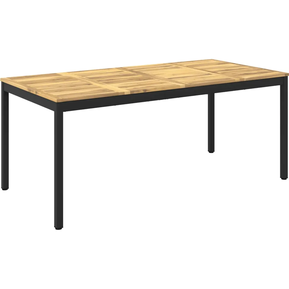 vidaXL Tuindiner tafel NAARDEN Whitewash en zwart 180 x 88,5 x 75 cm, foto 3