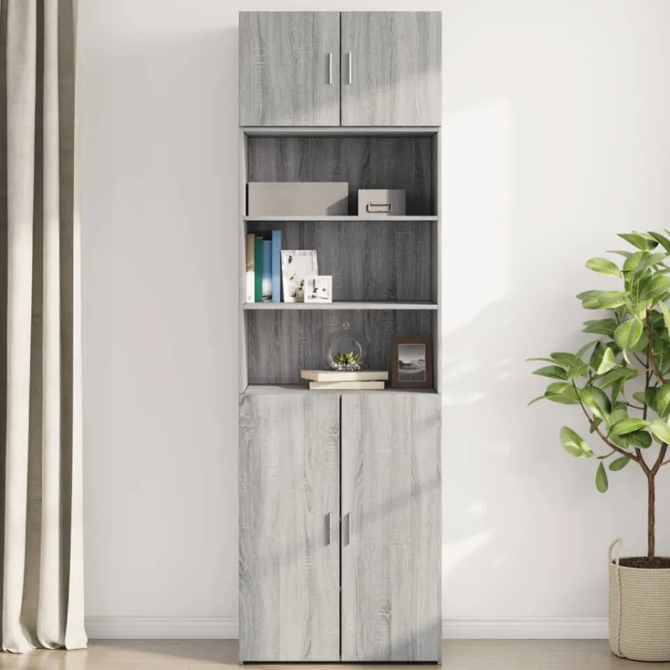 vidaXL Wandkast 70x42,5x40 cm bewerkt hout grijs sonoma, foto 2