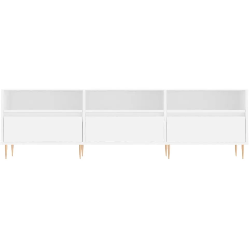 vidaXL Tv-meubel 150x30x44,5 cm bewerkt hout wit