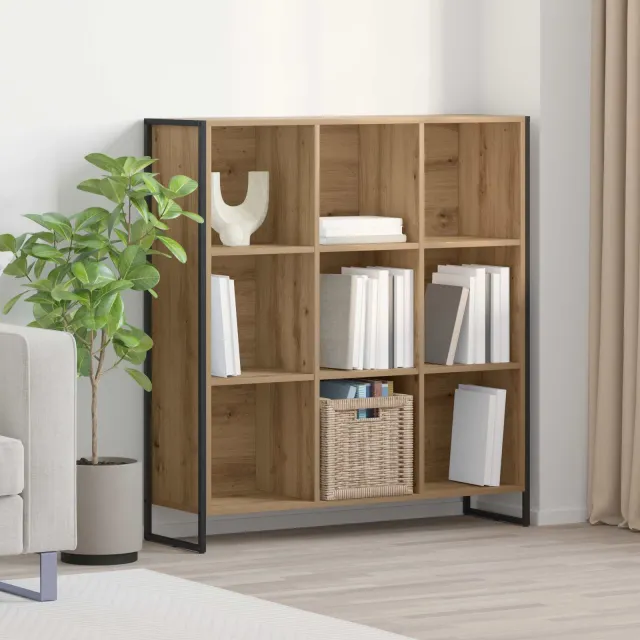 vidaXL Boekenkast Artisanaal eiken 99,5 x 30 x 108,5 cm Bewerkt hout, foto 2