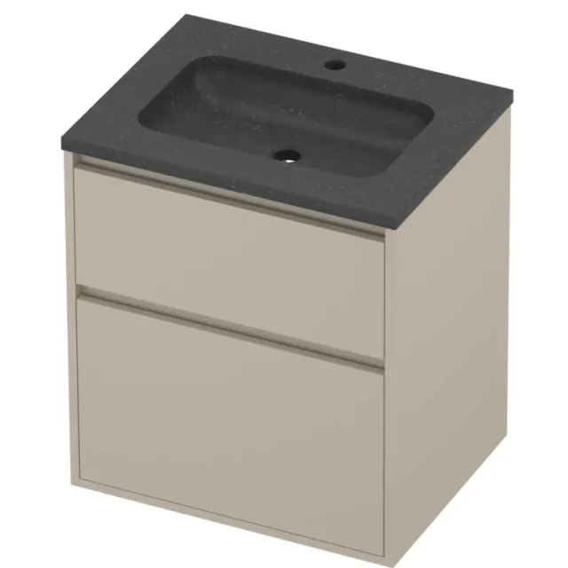 Proline Rollo Badmeubelset Hardsteen Elegant 1 Gat 60x46x67 cm Blue Stone Soft Linen Beige