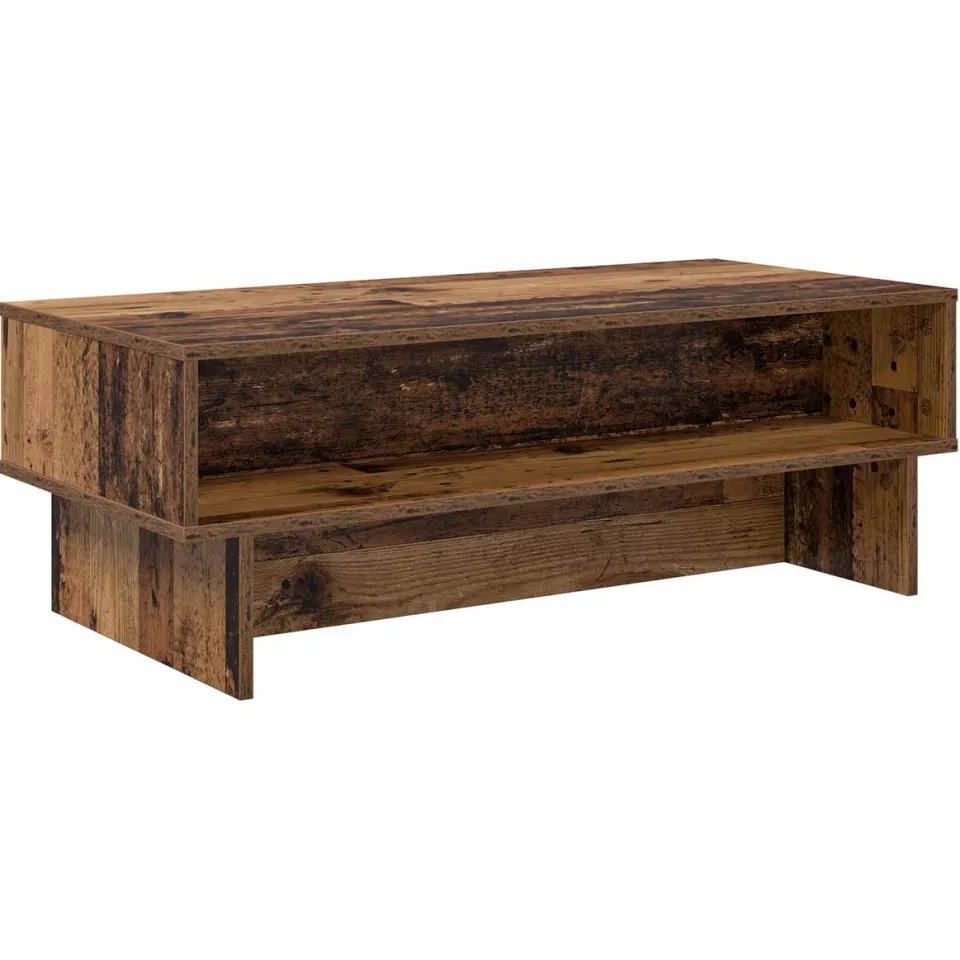 vidaXL Salontafel Oudhout 100 x 46 x 35 cm Bewerkt hout bruin, foto 3