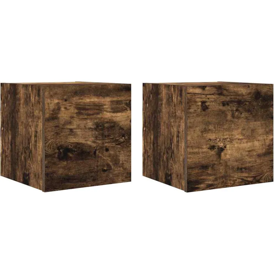 vidaXL Tv-wandmeubelen 2 st 30,5x30x30 cm gerookt eikenkleurig, foto 3