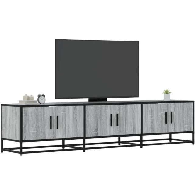vidaXL Tv-meubel 180x35x41 cm bewerkt hout grijs sonoma eikenkleurig
