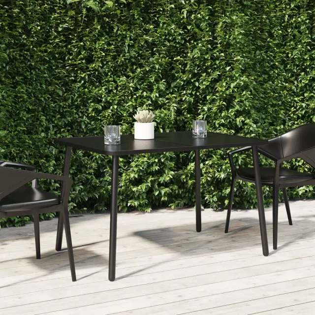 vidaXL Tuintafel 110x80x71 cm staal antracietkleurig Anthraciet