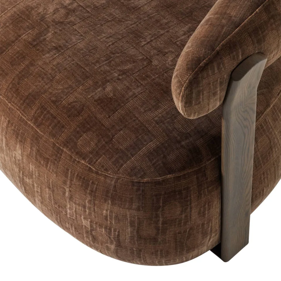 WOOOD Foon Fauteuil - Structuurstof - Zand - 78x82x73, foto 7