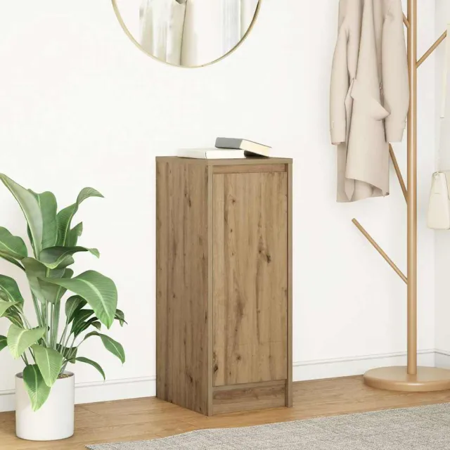 vidaXL Dressoir 29,5x34x76 cm bewerkt hout artisanaal eikenkleur Bruin