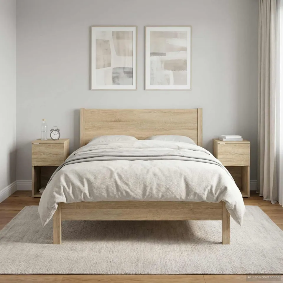 vidaXL Bed kast 2 st Sonoma Eiken 29 x 31,5 x 49 cm Bewerkt hout, foto 4