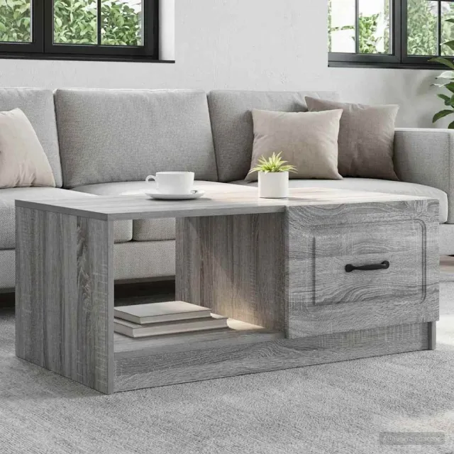 vidaXL Salontafel Grijs sonoma 90 x 50 x 37 cm Bewerkt hout, foto 2