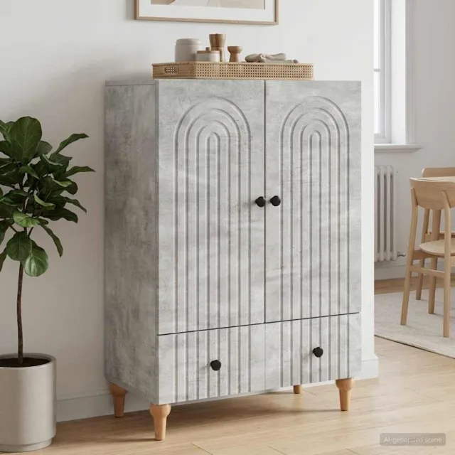 vidaXL Dressoir Betongrijs 66 x 34,5 x 95 cm Bewerkt hout grijs