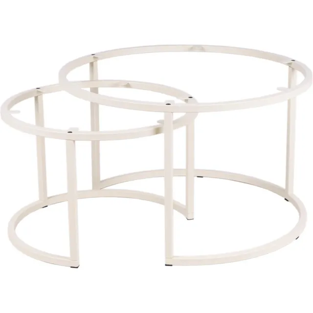 MaximaVida frame Chicago ronde salontafel set ivoor - maak zelf je salontafel set