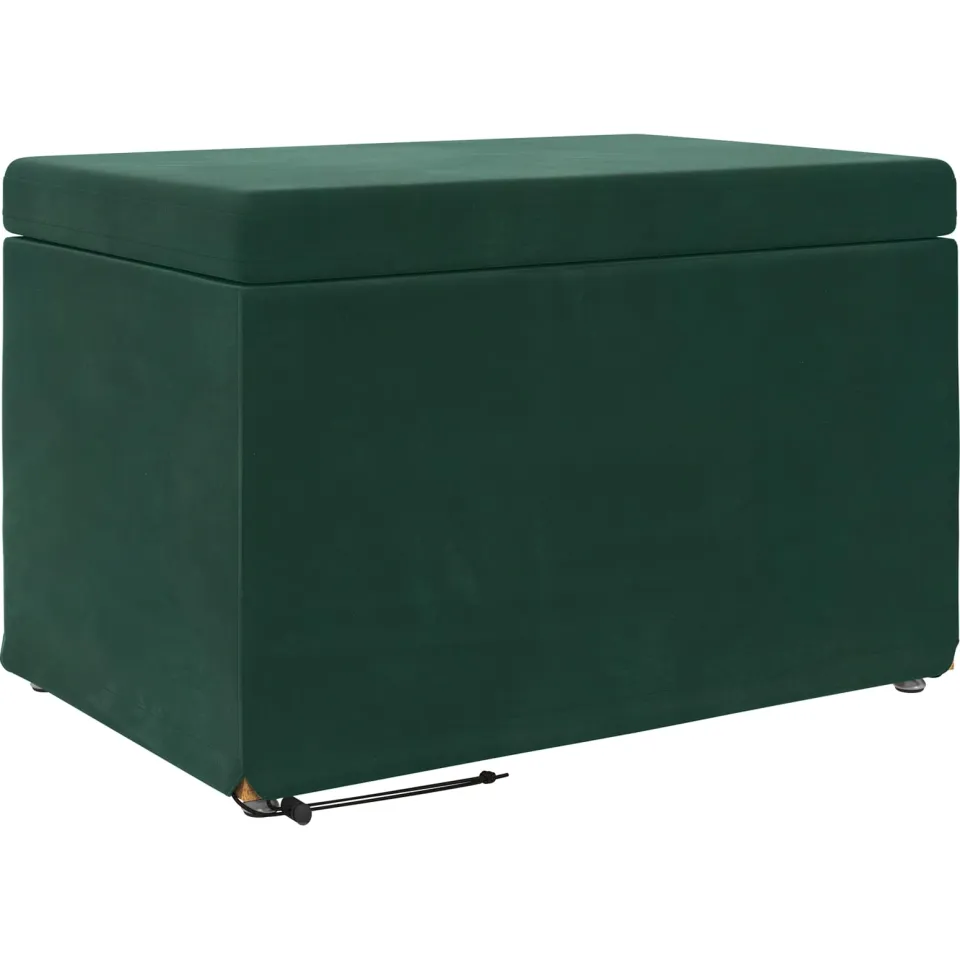 vidaXL Kruk Donkergroen 61 x 41 x 40 cm Velvet en Gefabriceerd Hout groen, foto 4