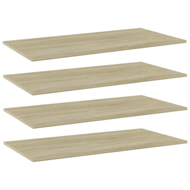 vidaXL Wandschappen 4 st 80x20x1,5 cm spaanplaat sonoma eikenkleurig Bruin