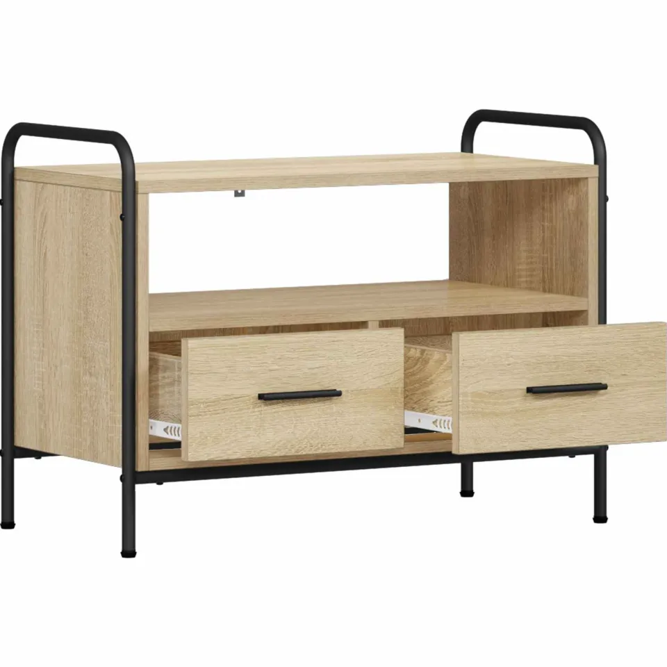 vidaXL Tv-meubel 67,5 x 33 x 50 cm Sonoma Eiken Bewerkt hout Bruin