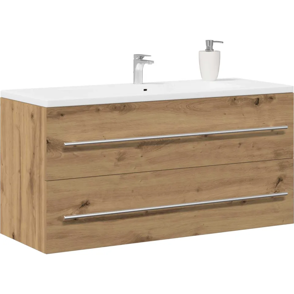 vidaXL Badkamer wastafelkast Artisan Oak 100x38,5x48 cm Engineered Wood Bruin