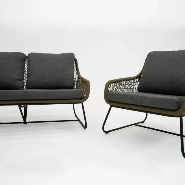 VITA Loungeset Portofino 4dlg olijf groen