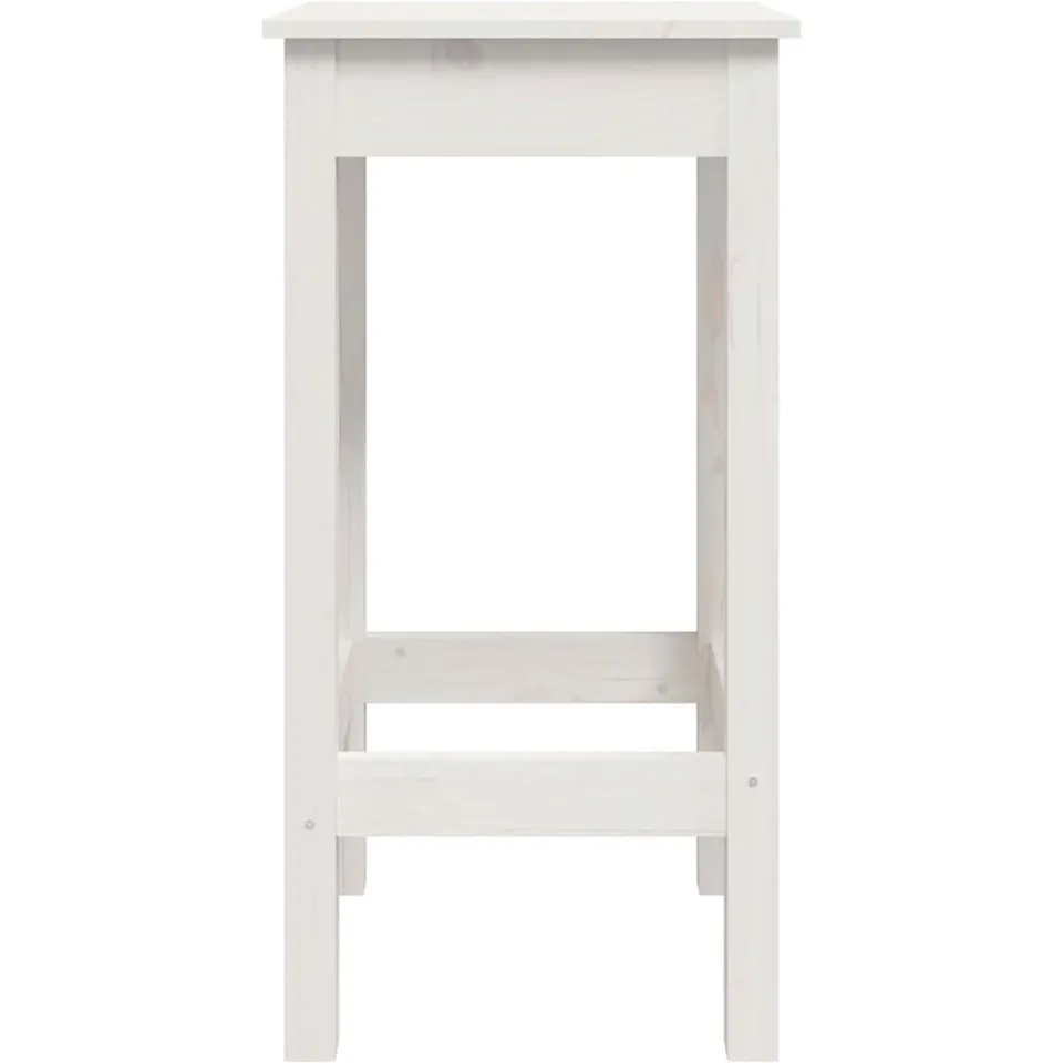 vidaXL Barstoelen 2 st 40x40x78 cm massief grenenhout wit, foto 4