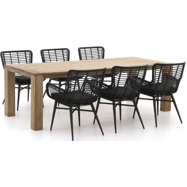 Intenso Furniture Intenso Asti/ROUGH-X 240cm dining tuinset 7-delig Bruin