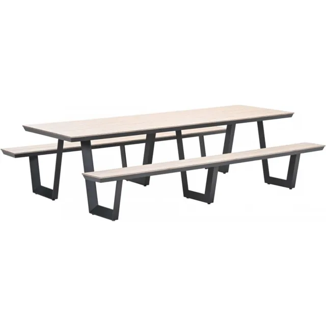 Garden Impressions Sarria picknick set 280 x 178 - donker grijs Bruin Antraciet