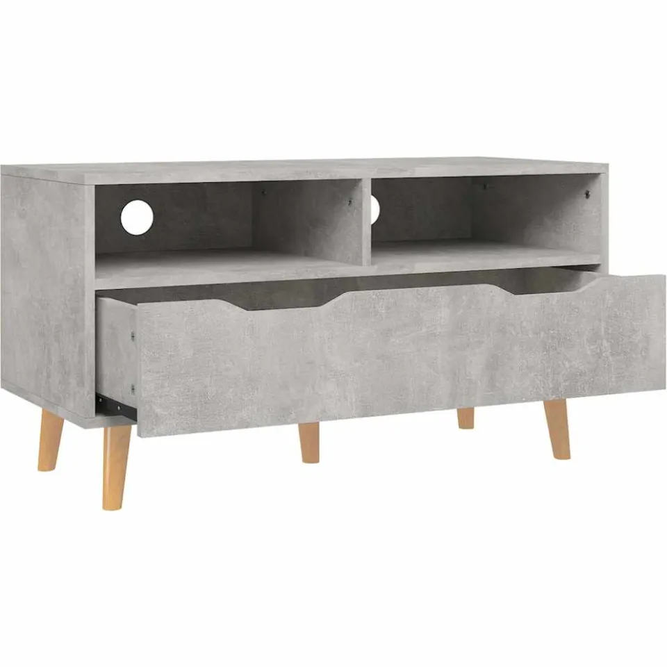vidaXL Tv-meubel 90x40x48,5 cm bewerkt hout betongrijs grijs, foto 2