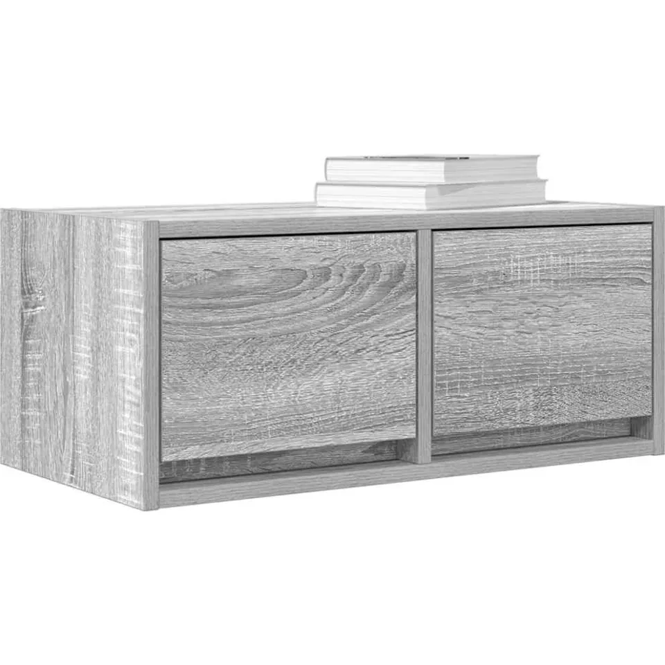 vidaXL Tv-meubelen 2 st 60x31x25,5 cm bewerkt hout grijs sonoma eiken