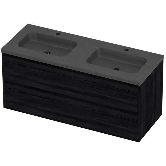 Proline Rollo Badmeubelset Hardsteen Elegant Symmetrisch 120x46x54 cm Blue Stone Black Oak