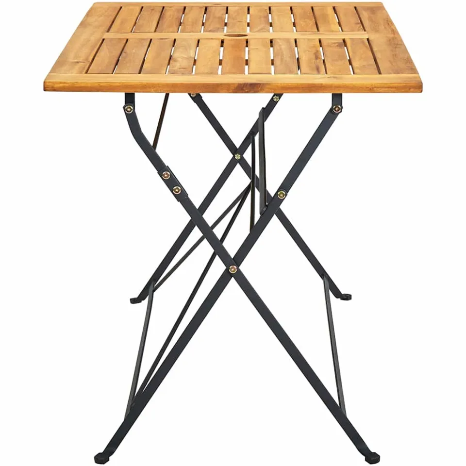 vidaXL Tuintafel inklapbaar 120x70x74 cm massief acaciahout bruin, foto 3