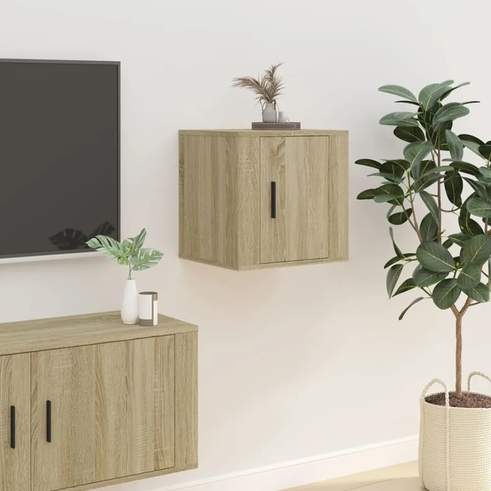 vidaXL Tv-wandmeubels 2 st 40x34,5x40 cm sonoma eikenkleurig, foto 4